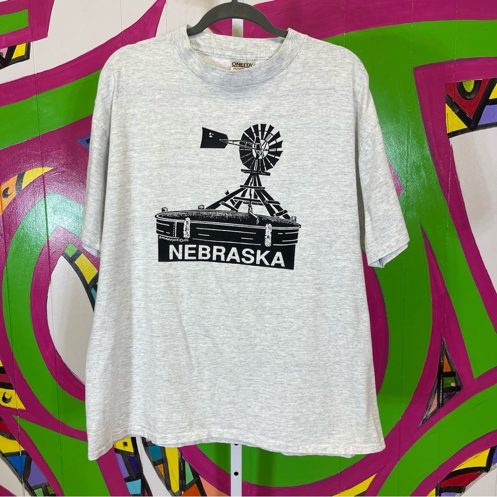 Oneita Power T. 1991 Nebraska Single Stitch T-Shirt. Size XL. Excellent cond!